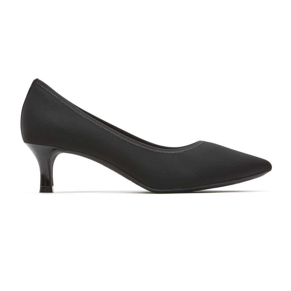 Rockport Women's Total Motion Kaiya Heel Pumps - Black - USA (9467YSIWG)